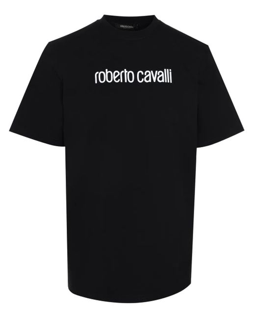 Roberto Cavalli Black Logo-Print T-Shirt for men