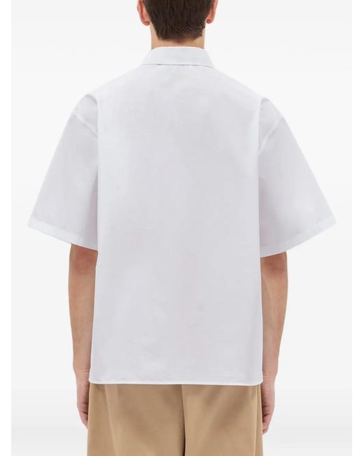 MSGM White Graphic Shirt for men