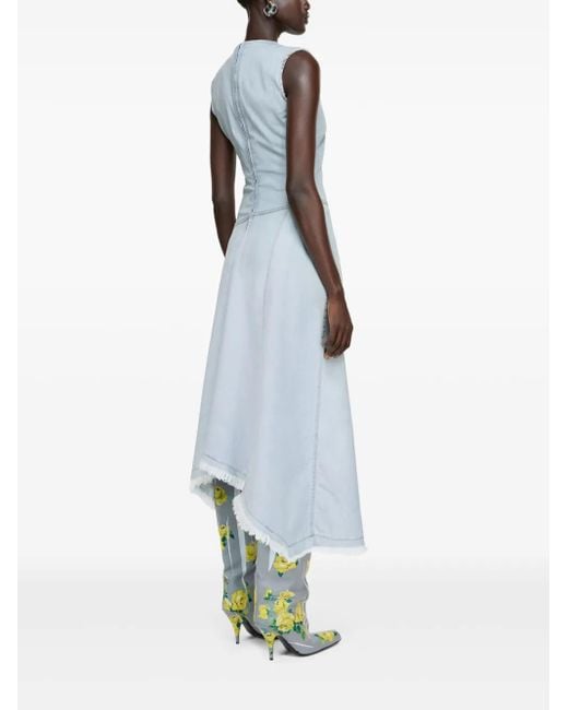Acne Studios Asymmetric Denim Dress in Blue | Lyst