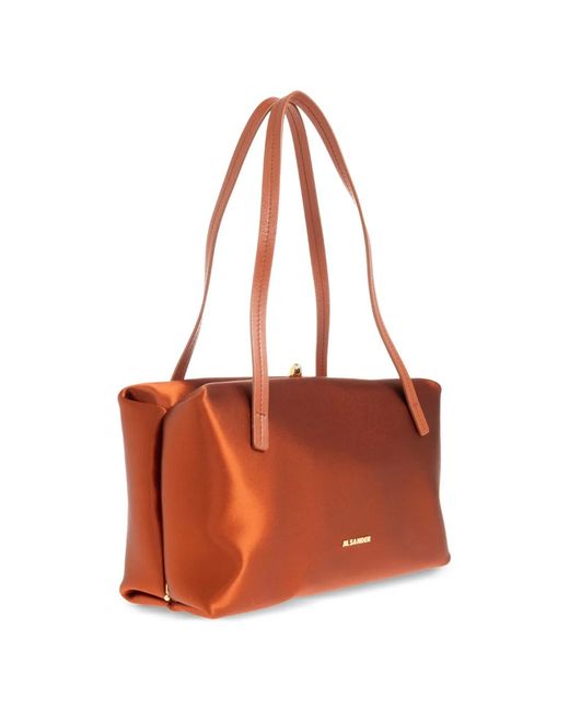 Jil Sander Orange Goji Pillow Small Shoulder Bag
