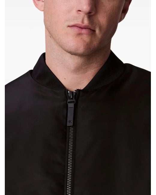 Calvin Klein Brown Logo Bomber Jacket for men