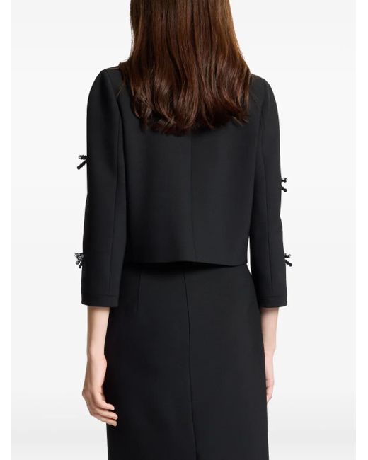 Elie Saab Black Cropped-Jacke mit Schleife