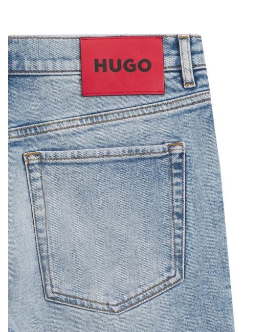 HUGO Blue Short À Patch Logo for men