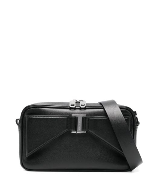 Bolso messenger con sello del logo Dolce & Gabbana de hombre de color Black