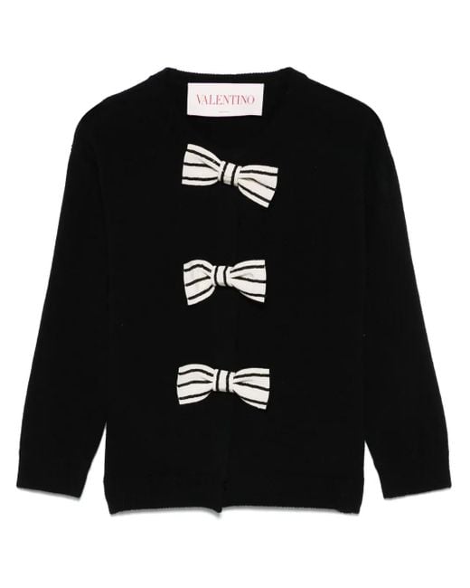 Valentino Garavani エンブロイダリー カーディガン Black