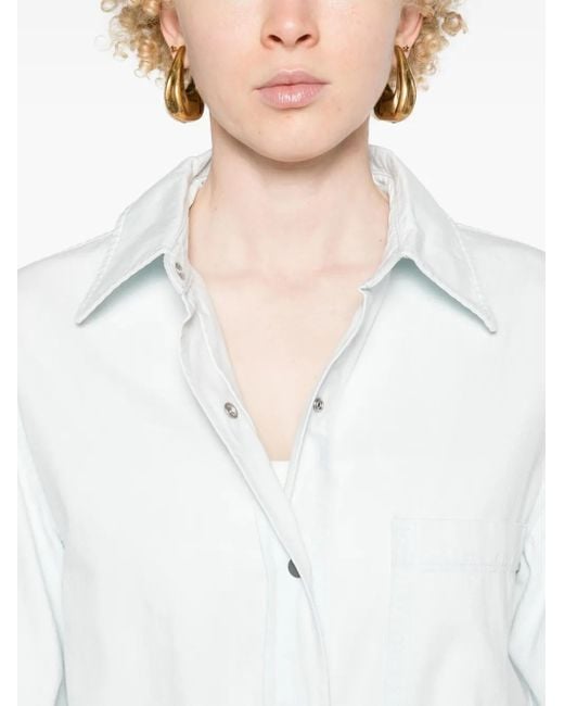 Vince Blue Classic-Collar Denim Shirt