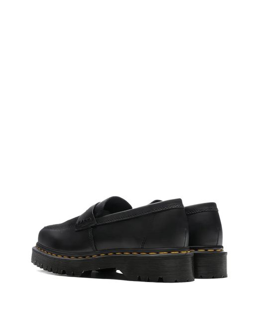 Dr. Martens Black Platform Penny Loafers