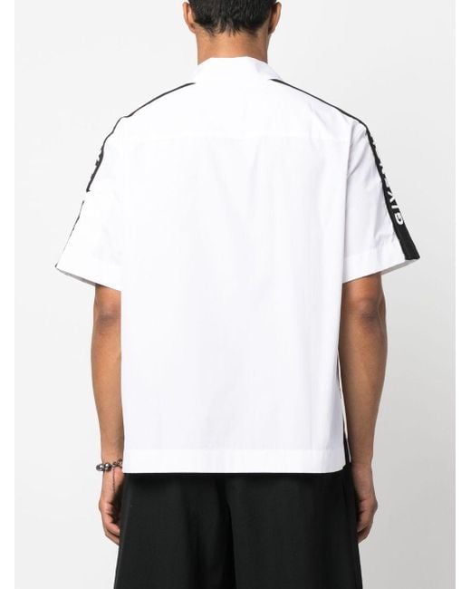 Chemise en coton à logo brodé Givenchy pour homme en coloris White
