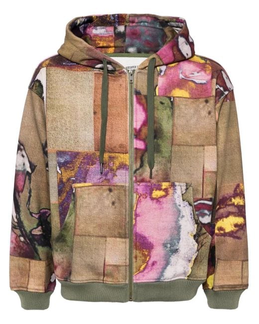 Kidsuper Pink Faces Collage Hooded Jacket for men