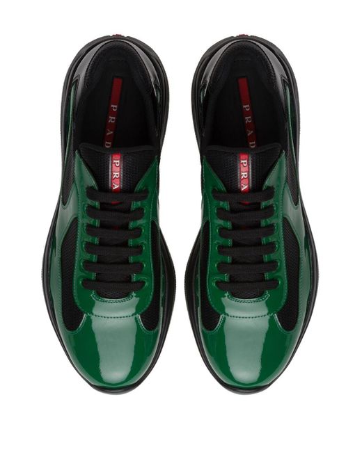 Prada America's Cup Low-top Sneakers in Green for Men | Lyst UK