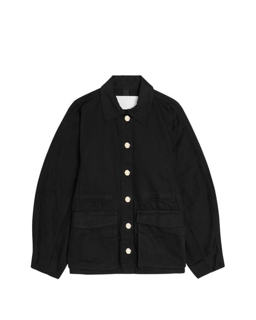 RÙADH Black Constance Button Pocket Jacket