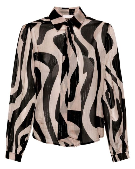 Camisa con estampado abstracto Liu Jo de color Black