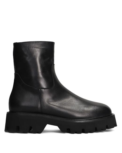 Fabio Rusconi 50Mm Leather Ankle Boots in Black | Lyst
