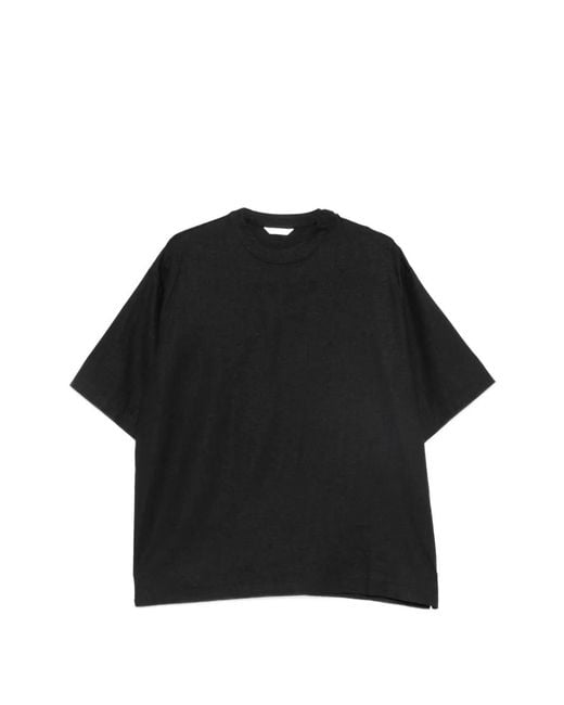 Hevò Black Crew-Neck Short-Sleeve T-Shirt for men