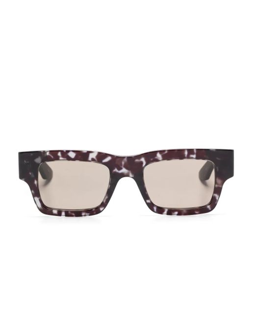 McQueen Black Rectangle-Frame Sunglasses