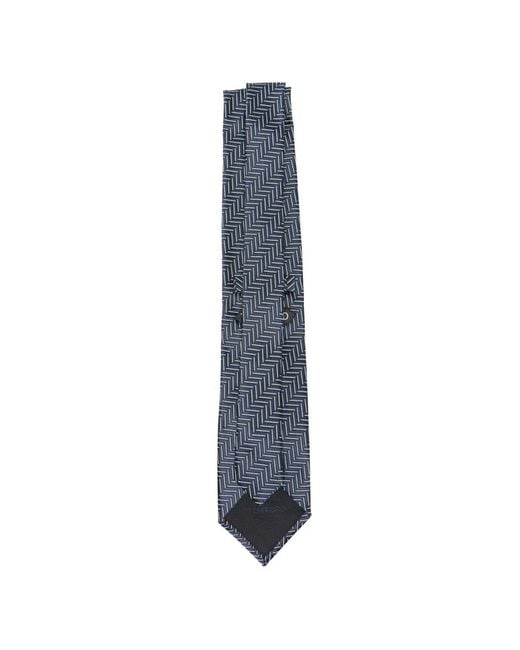 Tom Ford Blue Cravate En Soie for men