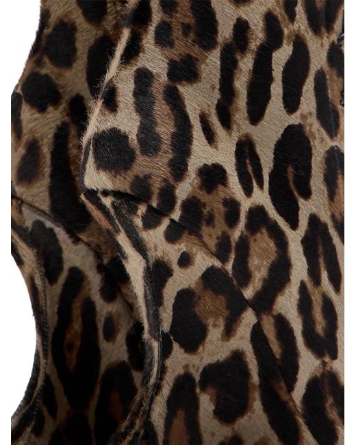 Paris Texas Black Leopard Print Lace-Up Boots