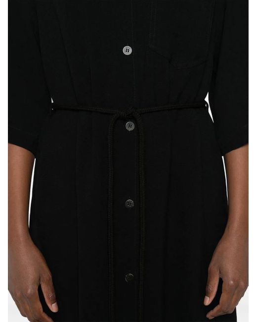 Robe-Chemise À Taille Ceinturée Nanushka en coloris Black