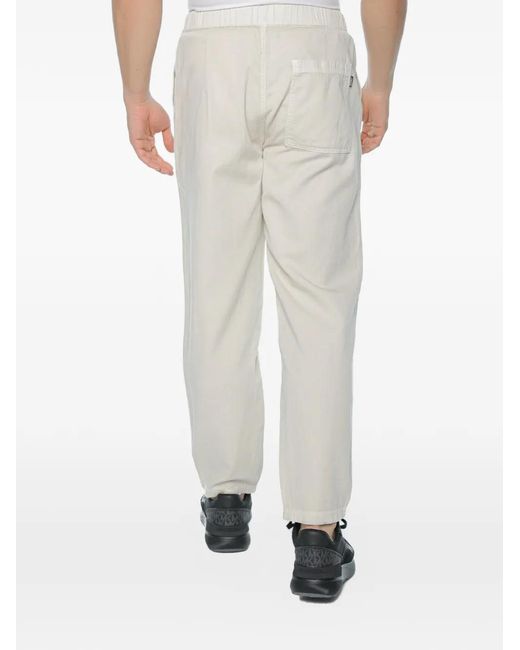 Ecoalf White Elasticated-Waist Trousers for men