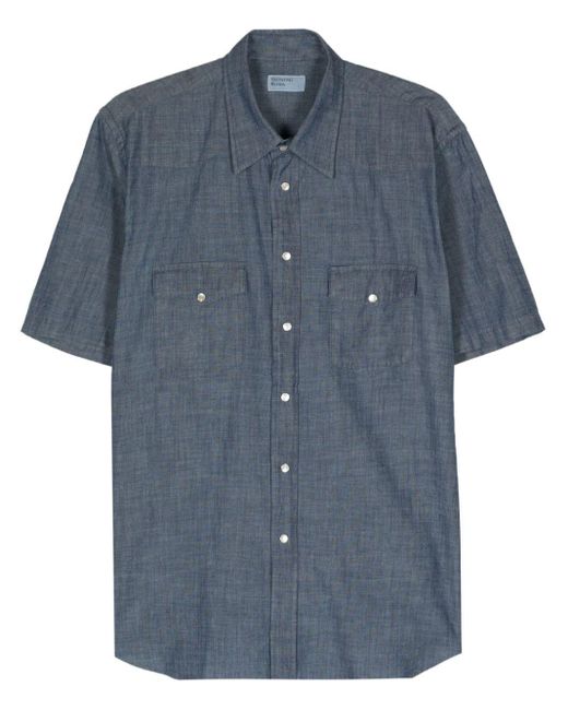 Universal Works Blue Western Garage Cotton Shirt for men