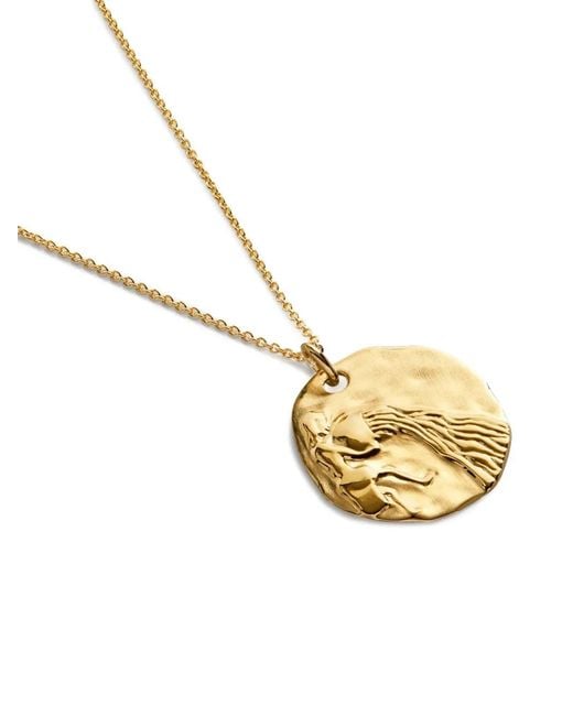 Monica Vinader White Gp Zodiac Aquarius Necklace