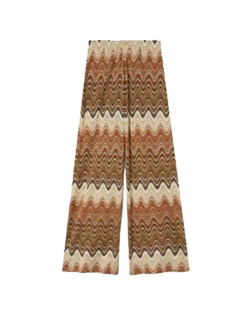 Mc2 Saint Barth Natural Amalia Degradé Raschel Long Trousers Pant