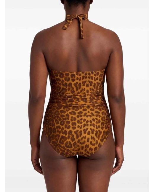 Zimmermann Brown Mahon Bamboo-Link Swimsuit