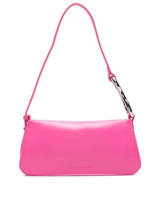 Mini sac à bandoulière à plaque logo Chiara Ferragni en coloris Pink