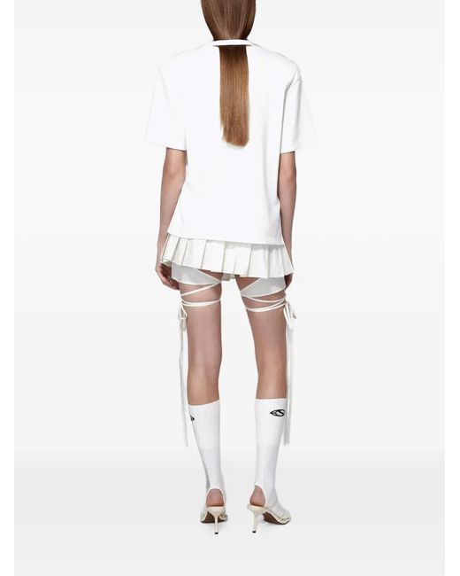 SRVC Studio White Graphic-Print T-Shirt