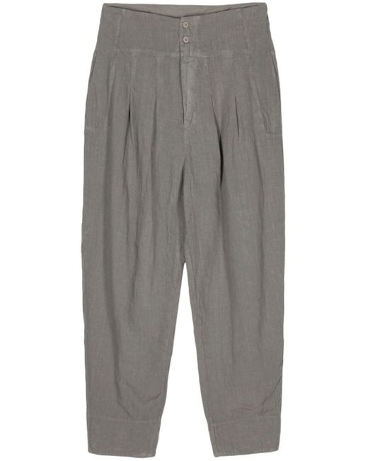 Transit Gray Linen Cropped Trousers