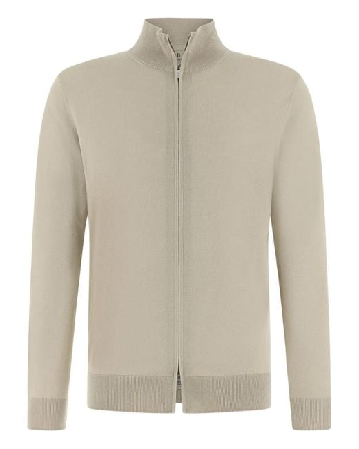 Boggi Natural Full-Zip Jumper for men