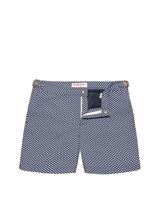 Orlebar Brown Blue Bulldog Jacquard Swim Shorts for men