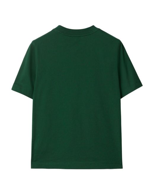 Burberry Green Equestrian Knight Cotton T-shirt