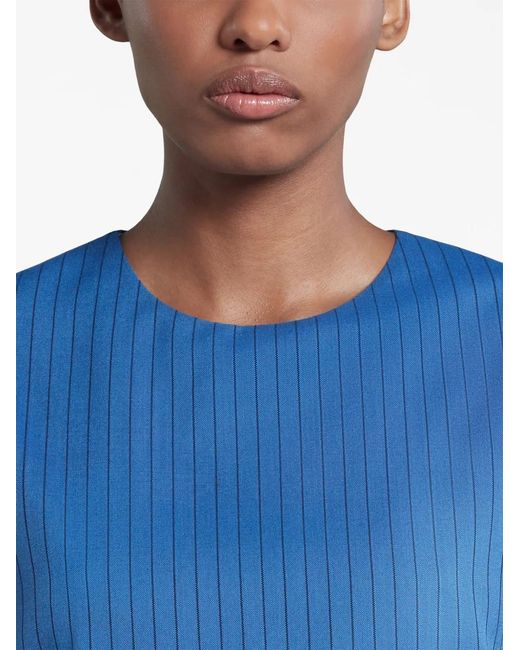Marni Blue Colour-Block Sleeveless Blouse