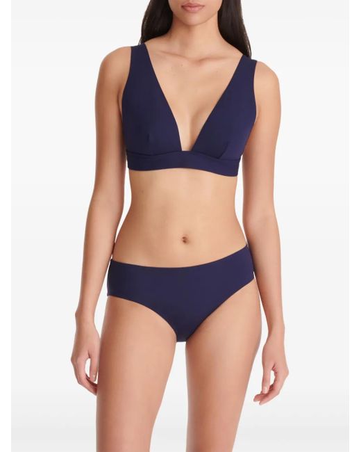 Eres Blue Chrome Triangle-Cup Bikini Top
