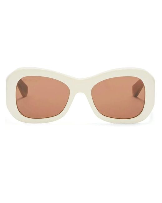 Off-White c/o Virgil Abloh Natural Logo-Print Sunglasses