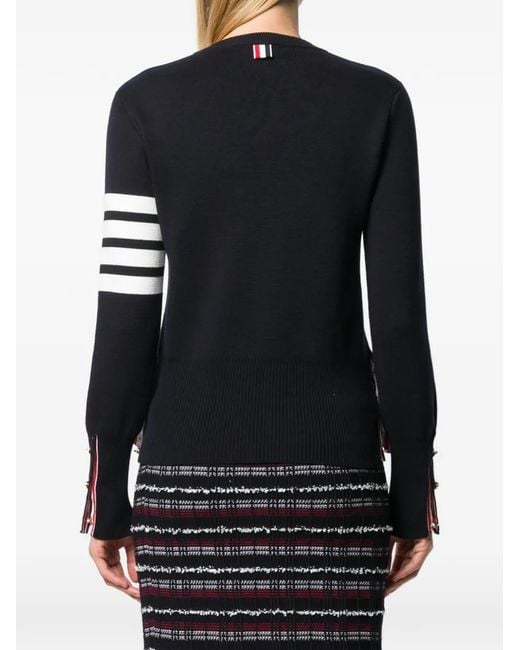 Thom Browne Black 4Bar Cotton Sweater