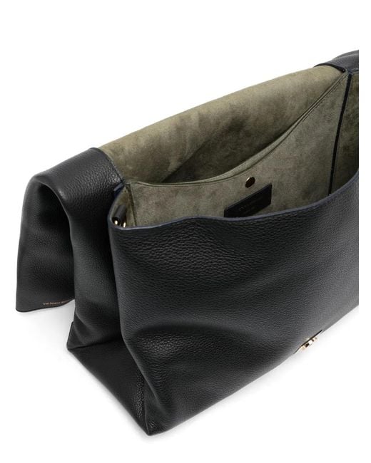 Victoria Beckham Black Large Chain Pouch Leather Shoulder Bag