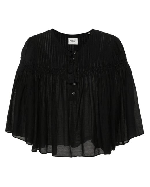 Blusa Axeliana con detalle remarcado Isabel Marant de color Black