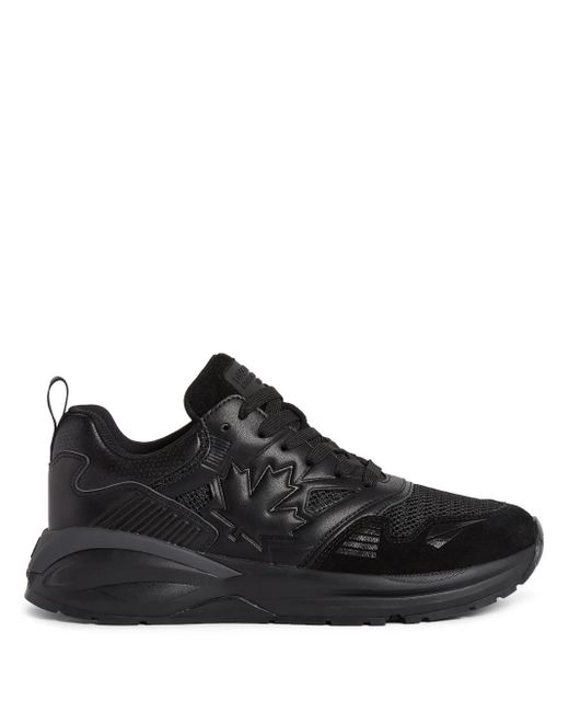 DSquared² Black Panelled Chunky Sneakers for men