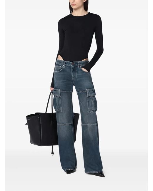 Balenciaga Blue Logo-Patch Jeans