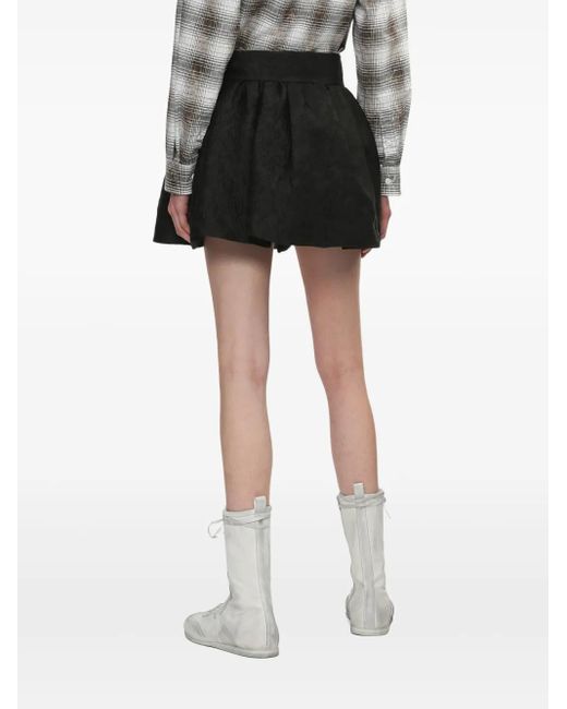 Juun.J Black Jacquard Mini Skirt