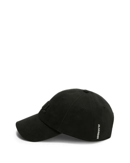 Jil Sander Black Cotton Drill Hat for men