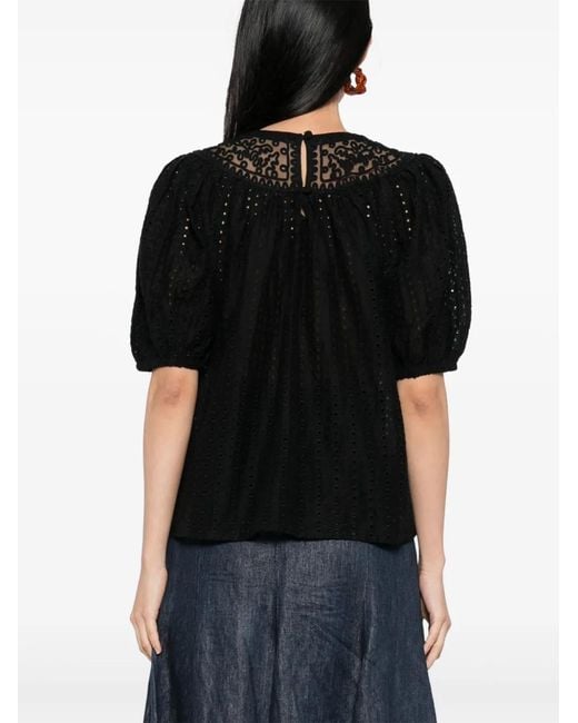 Ulla Johnson Black Amina Blouse