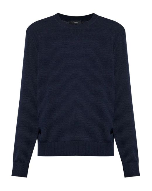 Maglione Girocollo di Theory in Blue da Uomo