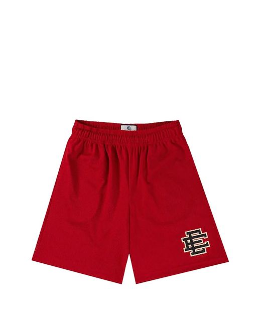 Eric Emanuel Red Basic Logo-Print Shorts for men