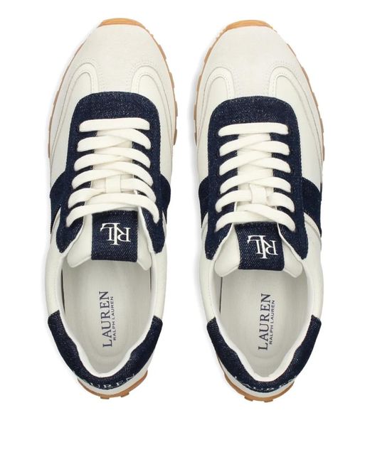 Ralph Lauren Blue Leather Sneakers