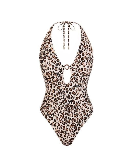 Banana Moon White Mirelo Savari Leopard-Print Swimsuit