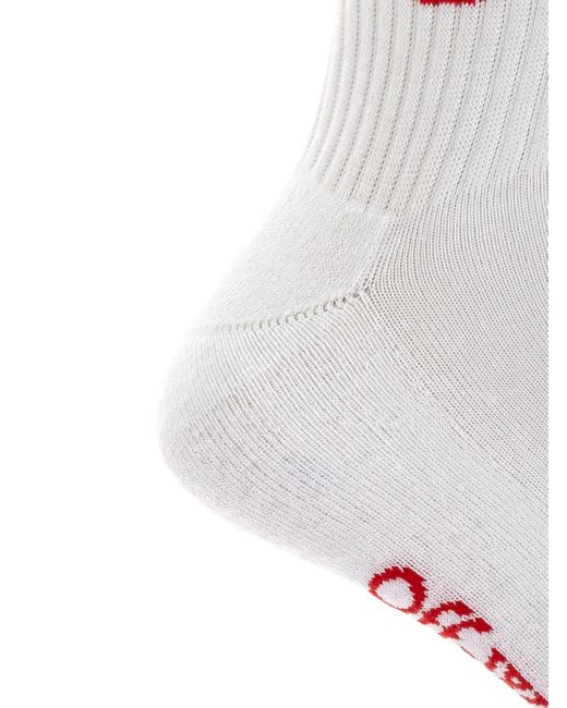 メンズ Off-White c/o Virgil Abloh ロゴ 靴下 White