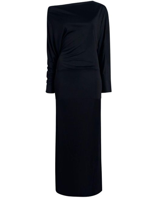 Robe longue The Junet à épaules dénudées Khaite en coloris Black
